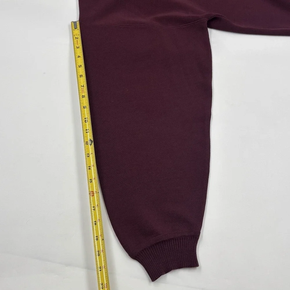 St. Croix Knits Men's XXXL Long Maroon Burgundy‎ Wool V-Neck Pullover Sweater